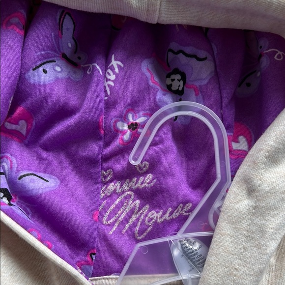 Cream Minnie Mouse Hoodie with Purple Accents - Picture 2 of 4